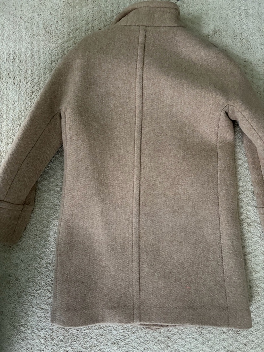 J. Crew Taupe Stadium Cloth Wool-Blend Coat - Picture 2 of 3
